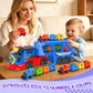 Number Train Set for Kids, Include 1 Transport Trucks, 8 Magnetic Trains