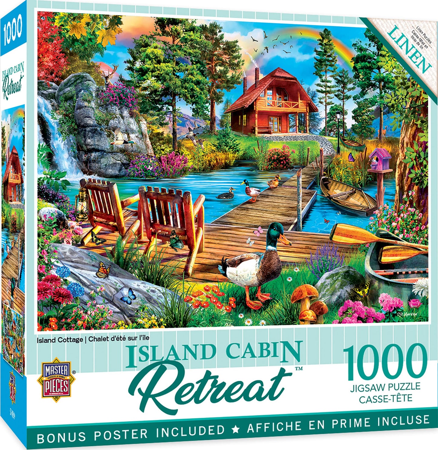 MasterPieces 1000 Piece Jigsaw Puzzle for Adults, Family, Or Youth - Island Cottage - 19.25"x26.75"