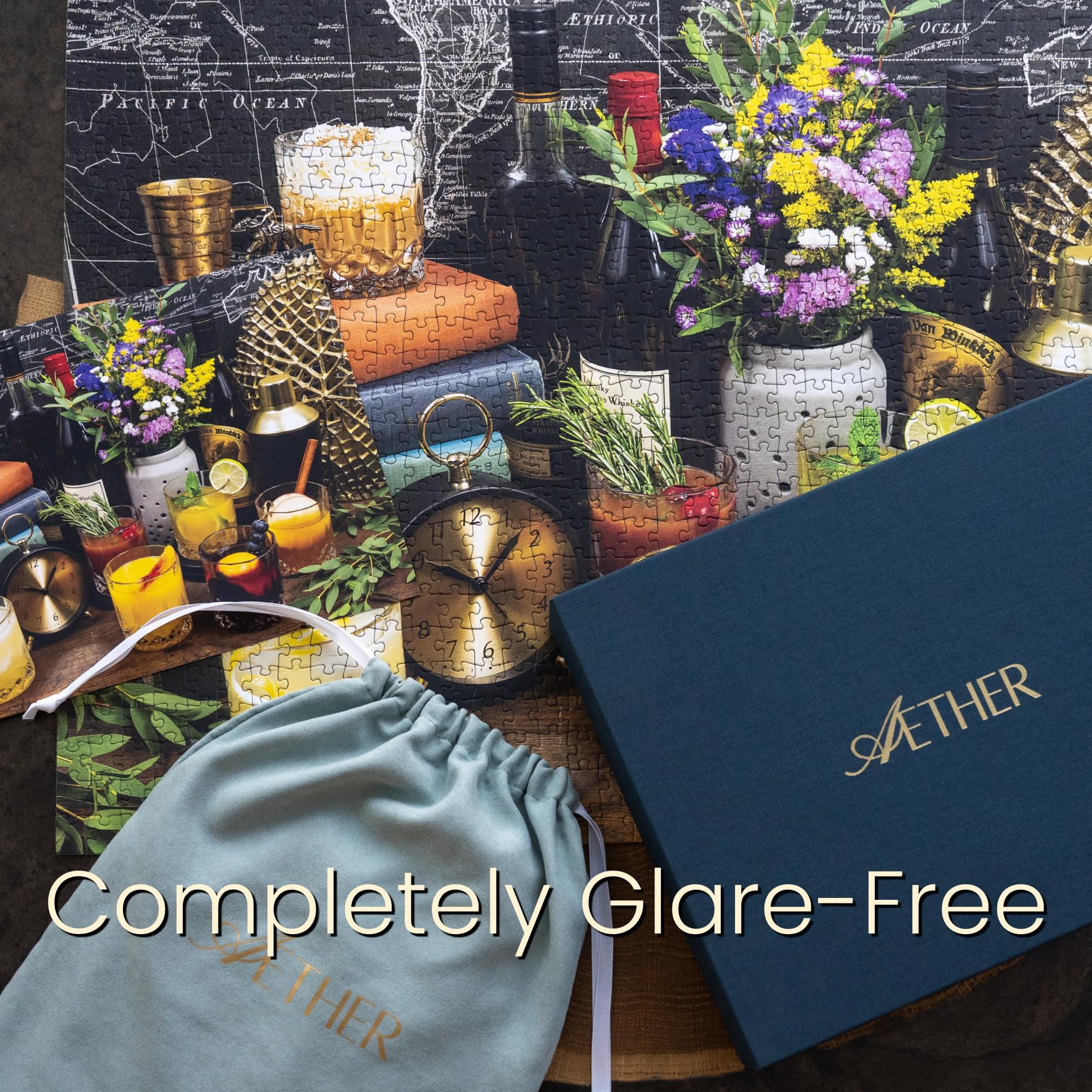 Aether Puzzles - Aged to Perfection: The Art of Bourbon Puzzle Part 2, Premium 1000 Piece Jigsaw Puzzle for Adults, Glare-Free, Soft-Touch Puzzles