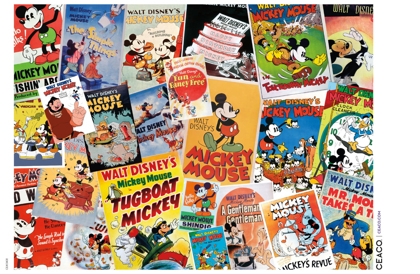Ceaco - Disney - Vintage Mickey Mouse Poster - 1000 Piece Puzzle for Adults