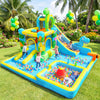 AKEYDIY Inflatable Water Slide Bounce House Combo, Large Bounce House for Kids 3-12, Long & Short Slides, Splash Pool, Boxing Pillar, 550W Blower
