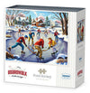 Boardwalk Pond Hockey 1000 Piece Jigsaw Puzzle Winter Sports Family Puzzles with Premium Box, Gift for Adults and Family 19"x26"