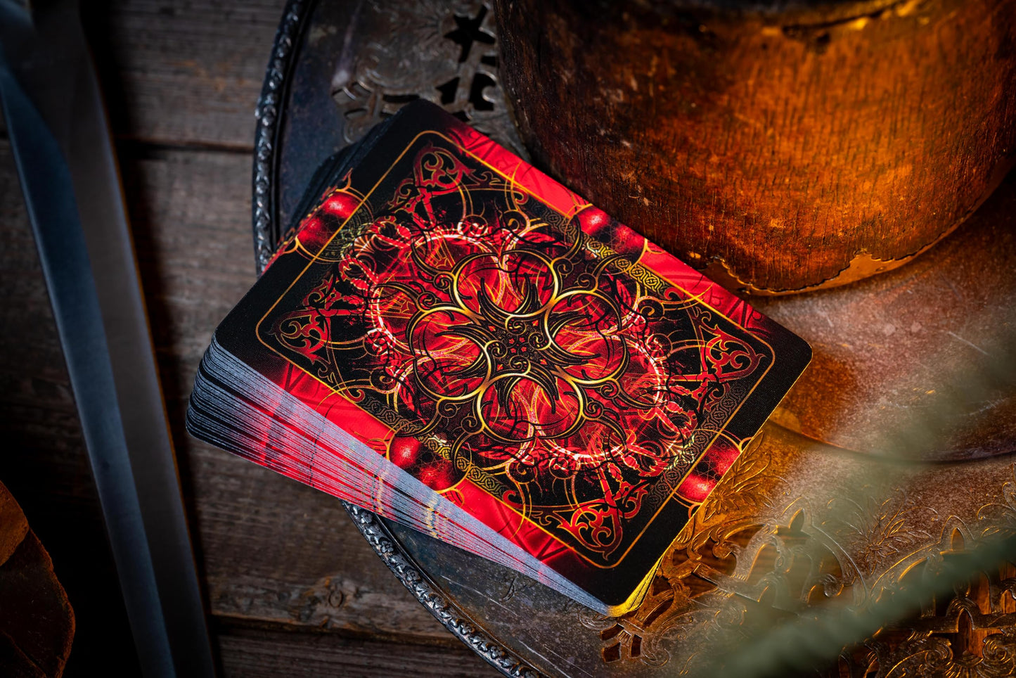 Bicycle Dark Templar Knights Red Playing Cards Decks Poker Kids, Adults Gift Item