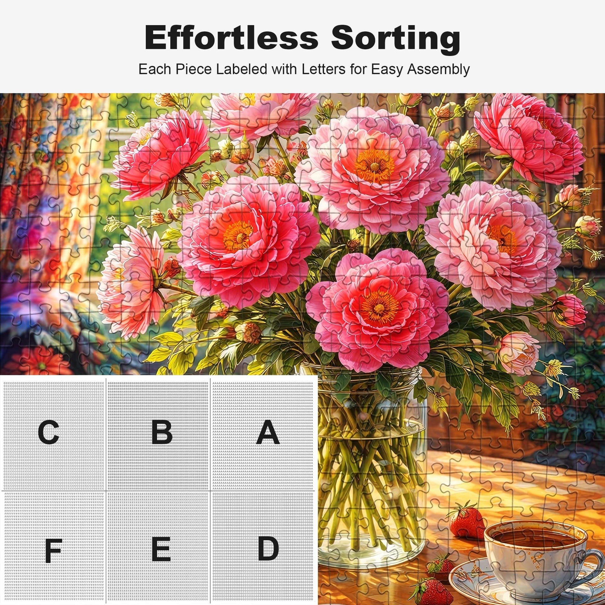 Teemosreal 1000 Piece Puzzle for Adults, Floral Morning Jigsaw Art