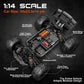 X-TMAGA 1:14 Scale All Terrain RC Cars for Adults & Boys (HS14323), Max Fast 40+ KPH, 4WD Off-Road RC Truck for Snow & Sand & Mud, 4X4 Waterproof