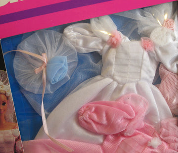 Barbie Fantasy Fashions - 2 WEDDING BRIDAL Fashion Outfits (1989)