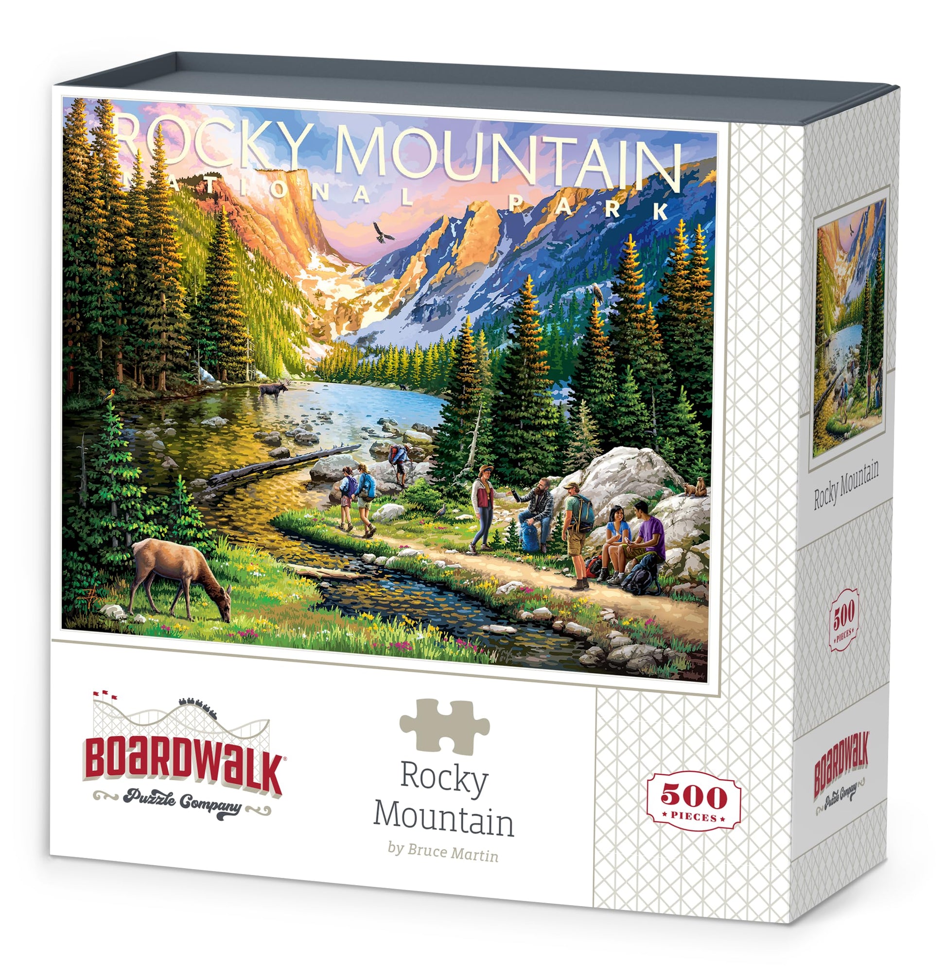 Boardwalk Rocky Mountain 500 Piece Jigsaw Puzzle Scenic Nature Colorado Puzzles with Premium Box, Gift for Adults and Family 16"x20"
