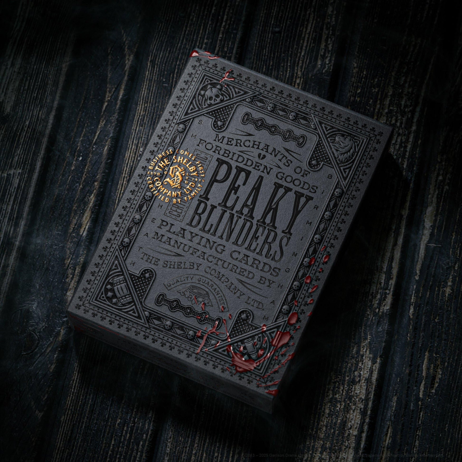 theory11 Peaky Blinders Playing Cards - Premium Officially Licensed Deck Luxury Collectible Cards with Antique Gold Foil & Tactile Embossing for Fans