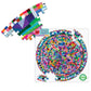 eeBoo: Piece and Love Triangle Pattern 500 Piece Round Circle Jigsaw Puzzle, Jigsaw Puzzle for Adults and Families, Includes Glossy and Sturdy Pieces