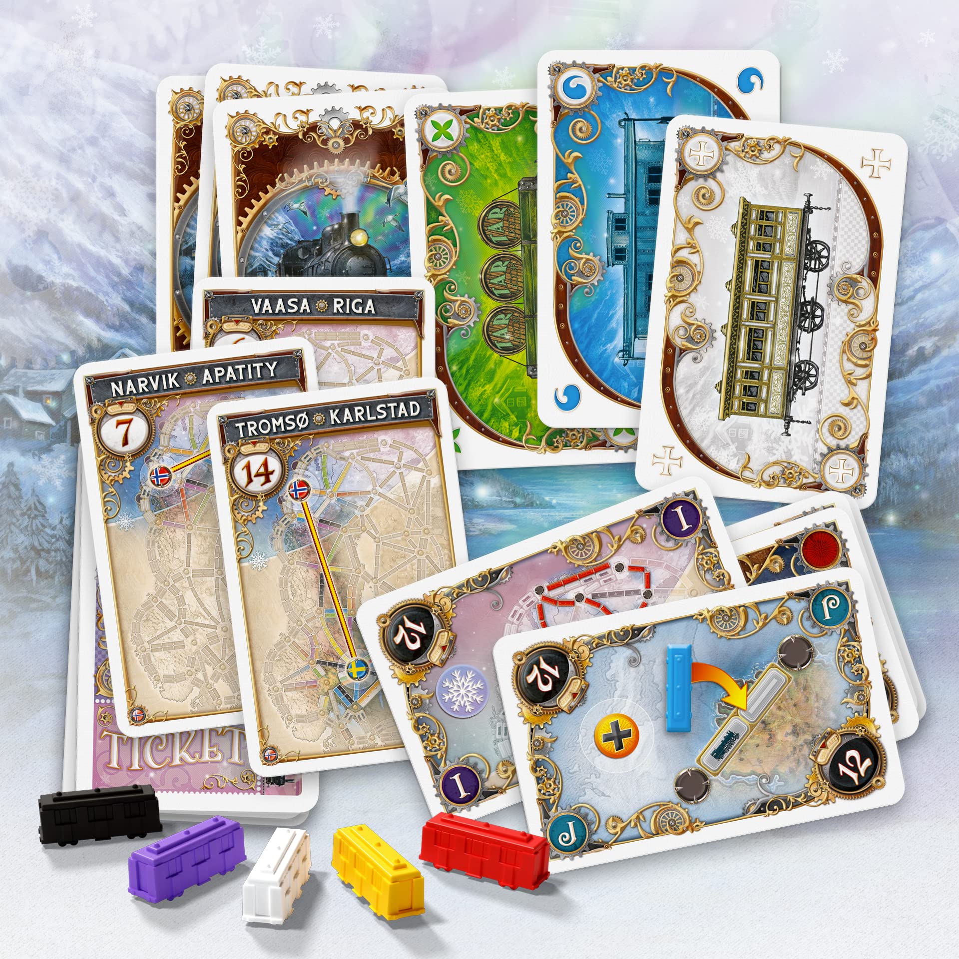 Ticket to Ride Northern Lights - Board Game - Strategy - North - 2-5 Years - 30-60 Minutes - 2-5 Players