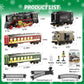 Funwee Electric Steam Train Set with Glowing Passenger Carriages,Locomotive Train Model for Under Christmas Tree with Lights,Smoke and Sounds,Gift