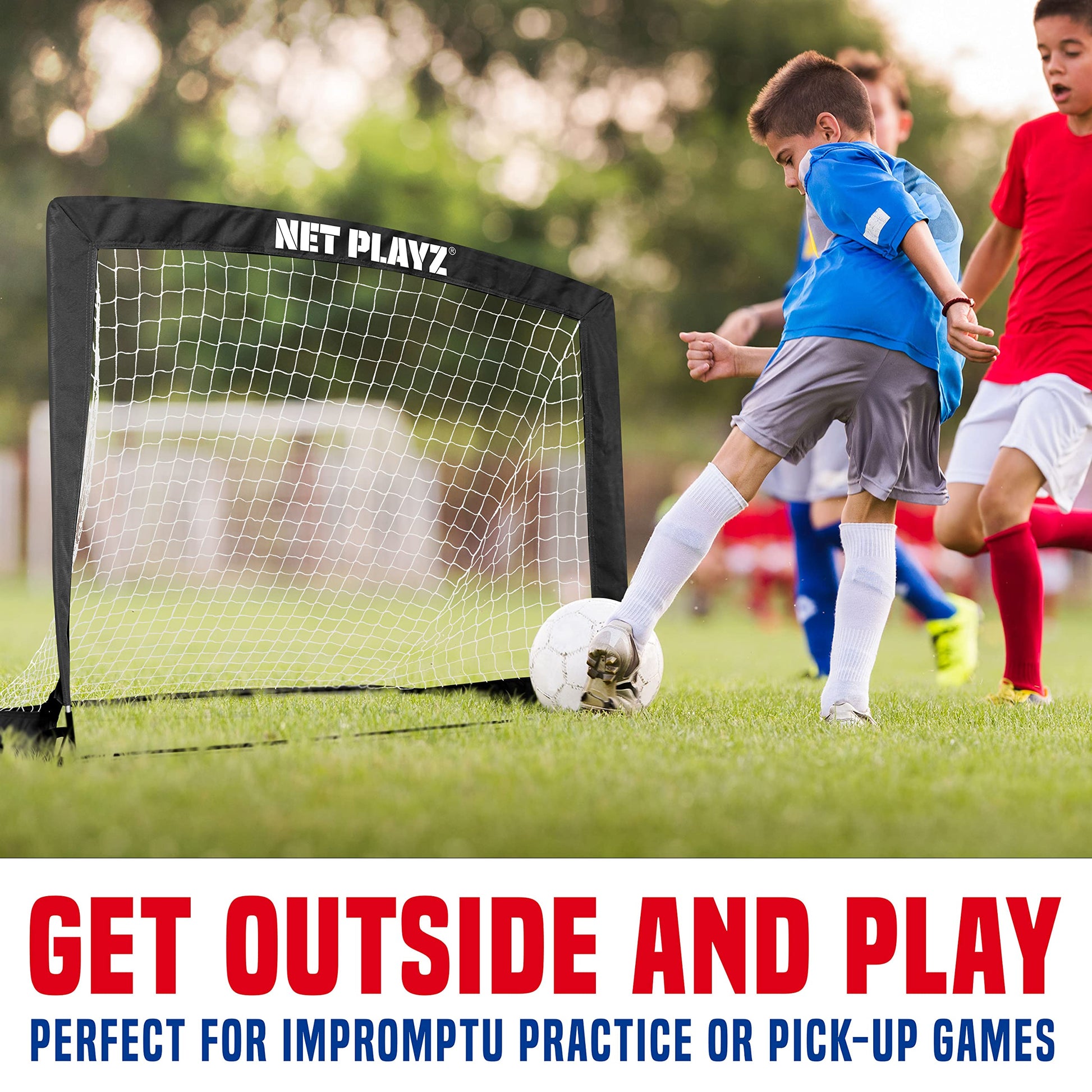 Soccer Goals Soccer Net, Pop-up Football Goals, Portable 4'x3'ft, Kids Youth & Teens Backyard Games, Practice & Training