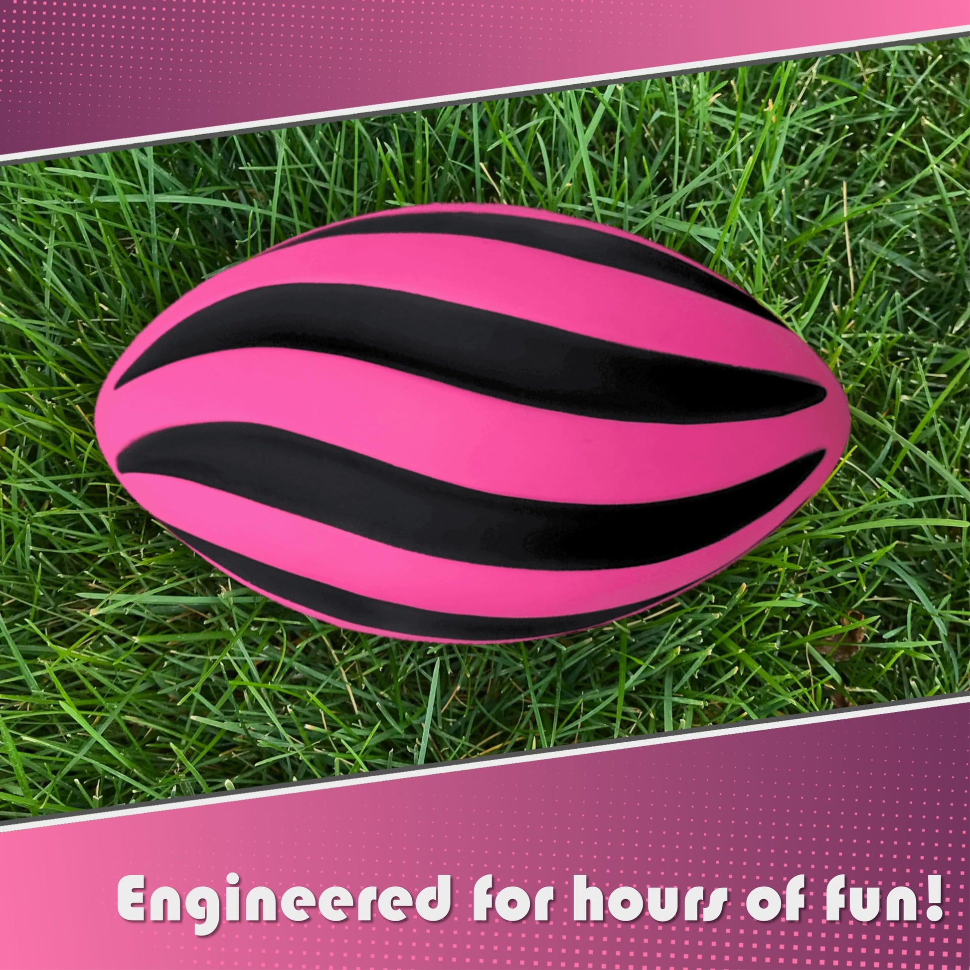 Blu Jay LMC Products Spiral Foam Football - 9 Inch Small, Soft Foam Football for Kids - Adult & Toddler Ball Youth (Pink & Black)