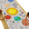 Tiny Expressions Outer Space Giant Coloring Poster for Kids - 30" x 72" Jumbo Paper Banner or Table Cover for School Parties - Large Pages