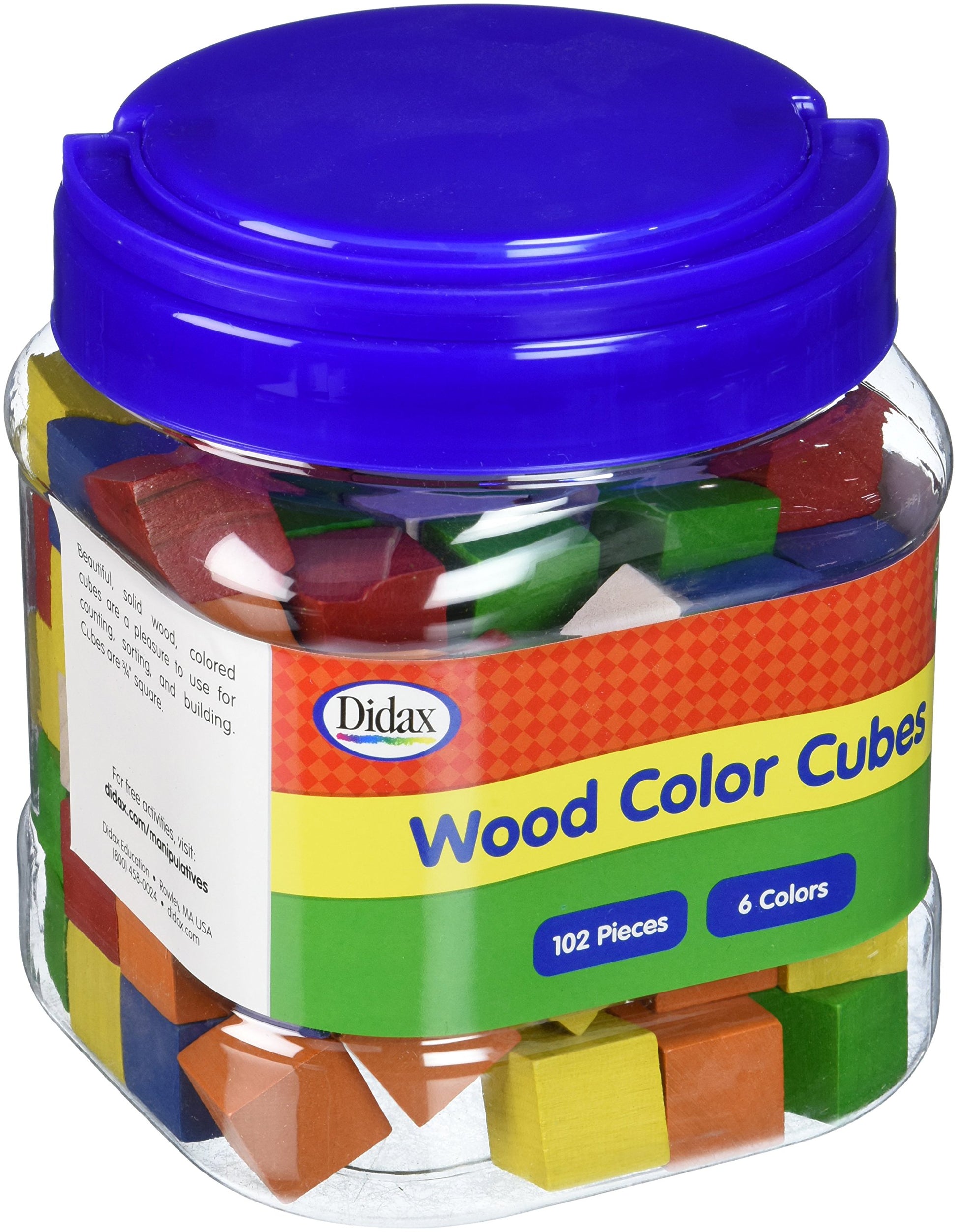 Didax Educational Resources Color Cubes, Wooden, 102 Pcs (2-502)