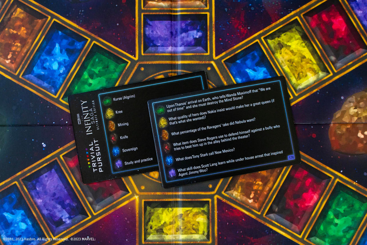 Trivial Pursuit: Marvel Cinematic Universe Ultimate Edition | Officially Licensed | Collectible Trivia Board Game Featuring 6 Infinity Stone Location
