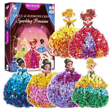 MyPixie Poke Art Kits for Girls, Arts and Crafts for Kids 4-8, DIY Creative Activity Toys, Birthday Gifts for Girls 4 5 6 7 8 9 10 (red)