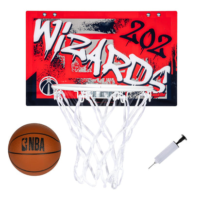 Franklin Sports NBA Over the Door Basketball Hoop - Washington Wizards
