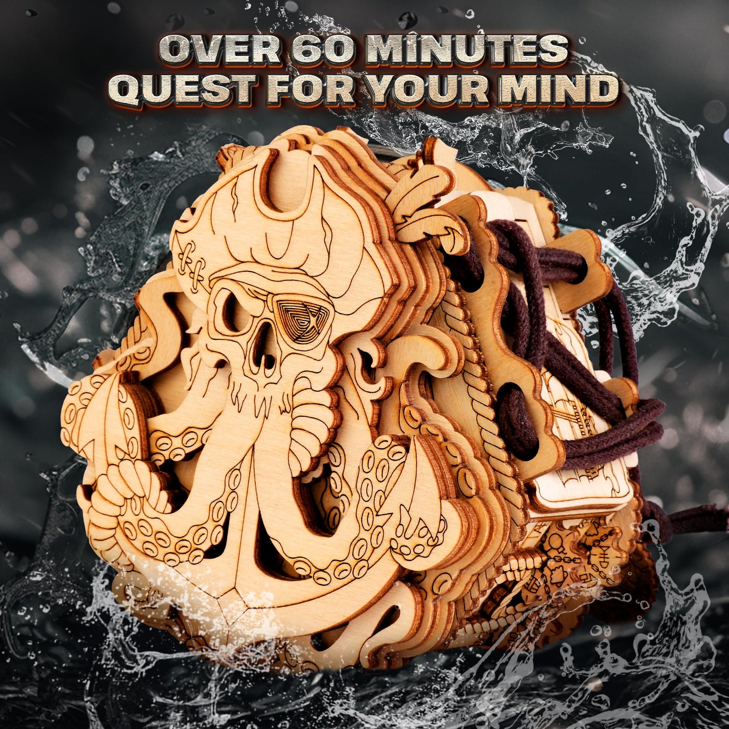 ESC WELT Blackbeard's Compass 3D Escape Room Puzzle Box - Brainteaser Money Box - Wooden Puzzle Game
