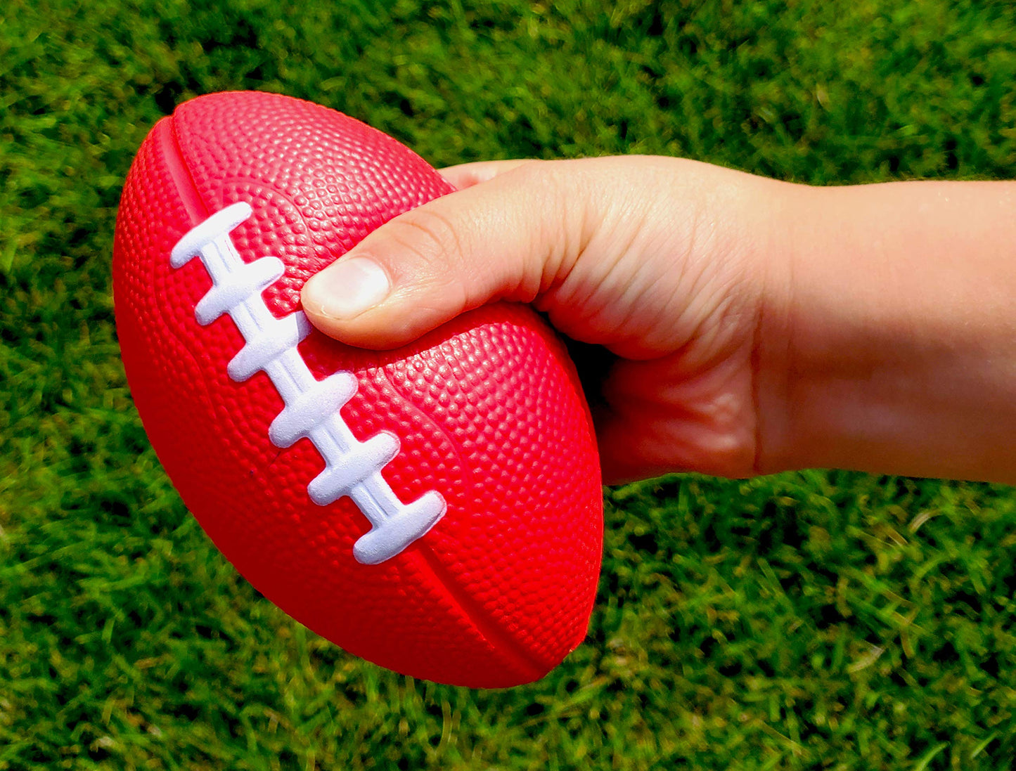 LMC Products Mini Foam Footballs - Small Toy Football, 3 Pack, 4.75 Inch