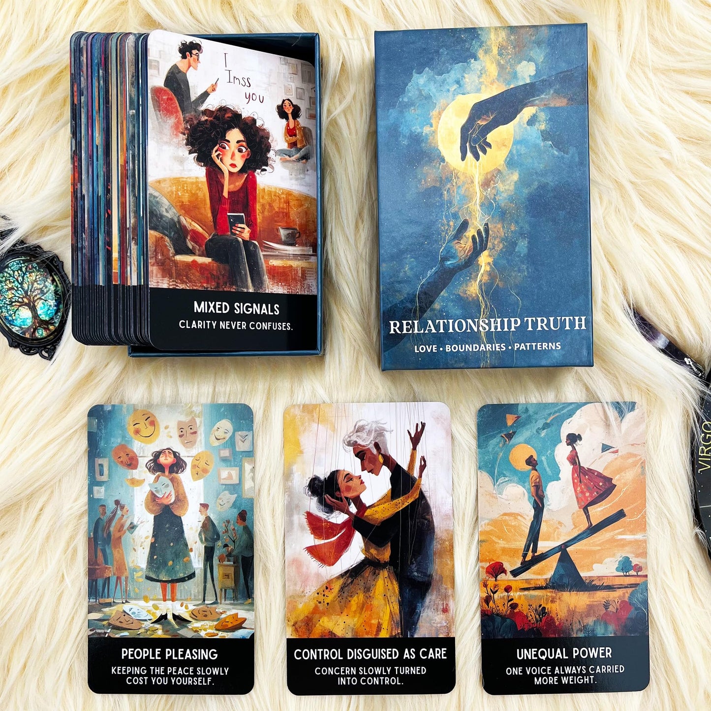 Relationship Pattern Oracle Deck, Shadow Work Oracle Cards for Beginners