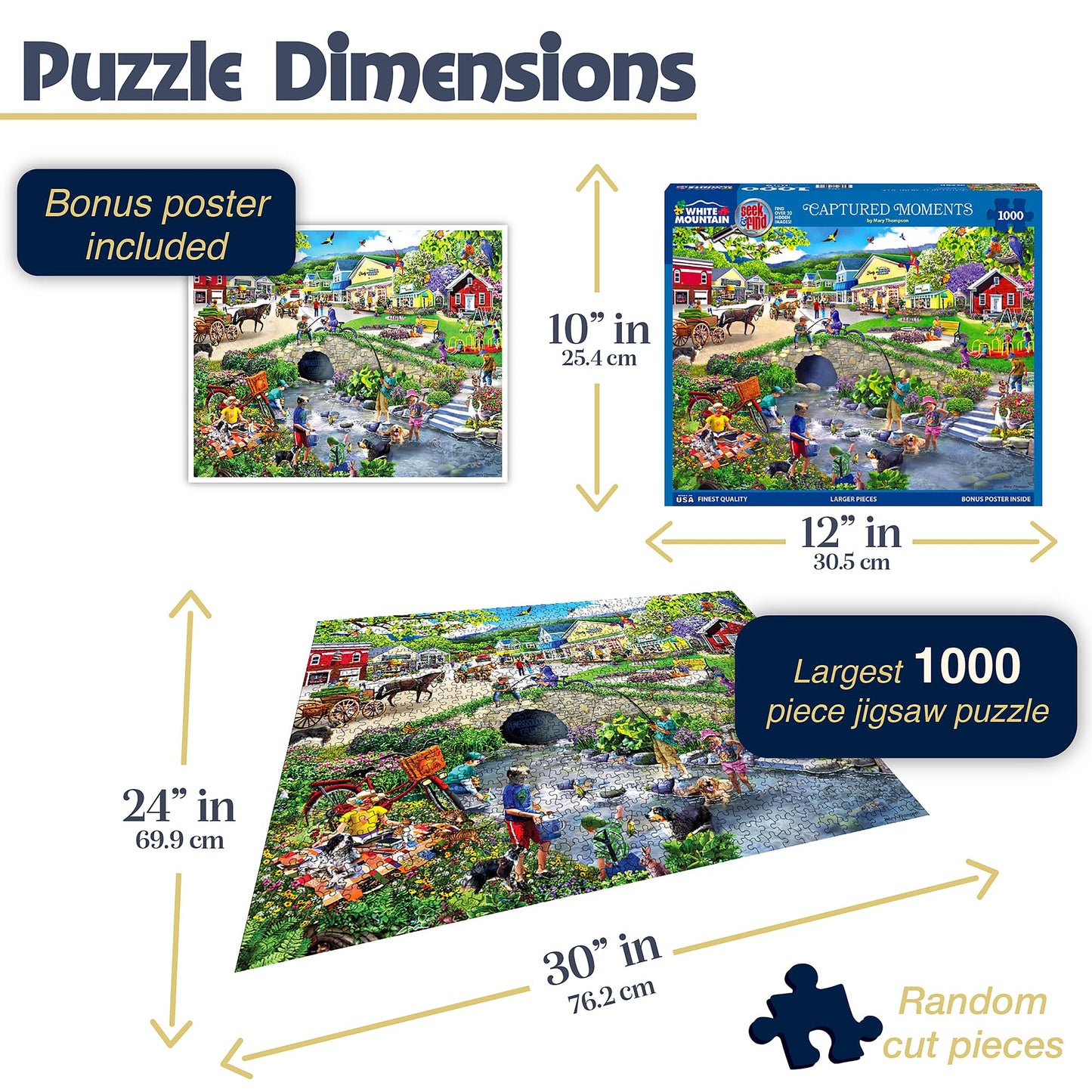 White Mountain 1000 Piece Jigsaw Puzzle, Captured Moments Seek & Find