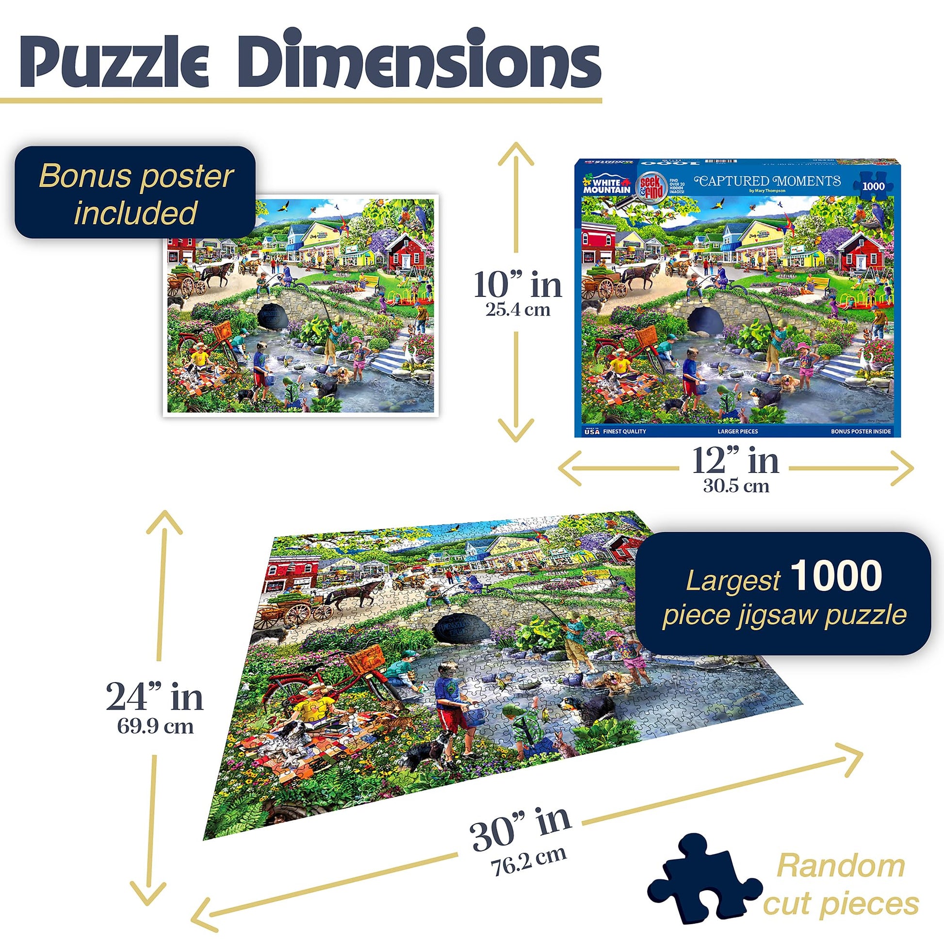 White Mountain 1000 Piece Jigsaw Puzzle, Captured Moments Seek & Find
