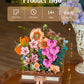 ROBOTIME 3D Wooden Blooming Book Garden DIY Kit, Flowers Building Set, Adult Creative Craft & Home Decor Puzzle, Unique Gift for Women, Mom