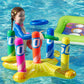 2 Sets Inflatable Pool Toss Game Combo Set Includes Ring Toss & Corn-Toss Game Floating Swimming Pool Games for Kids Adults Party in Summer