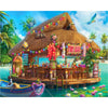 White Mountain 1000 Piece Jigsaw Puzzle Fun Coastal, Floating Tiki Bar