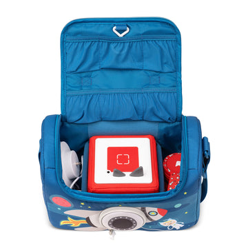 Tonies Listen & Play Bag - Secure Protection for your Toniebox, Headphones, Charging Station, and 6 Characters - Blast Off