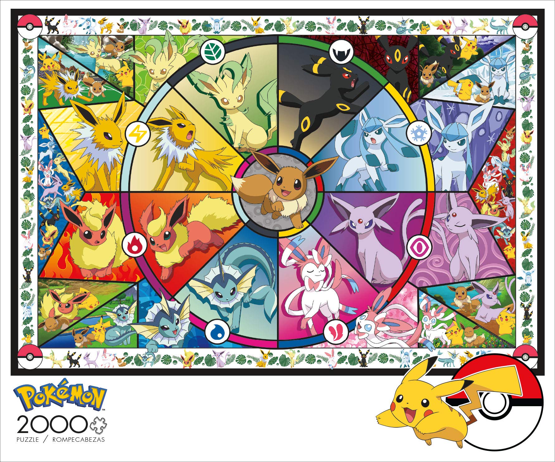 Pokemon - Pokemon - Eevee's Stained Glass - 2000 Piece Jigsaw Puzzle