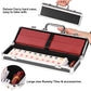Doublefan Rummy Cube 4 Player Edition, 106 Rummy Cube Game Set with with 4 Plastic Racks in Portable Aluminum Case, Classic Board Game for Adults and