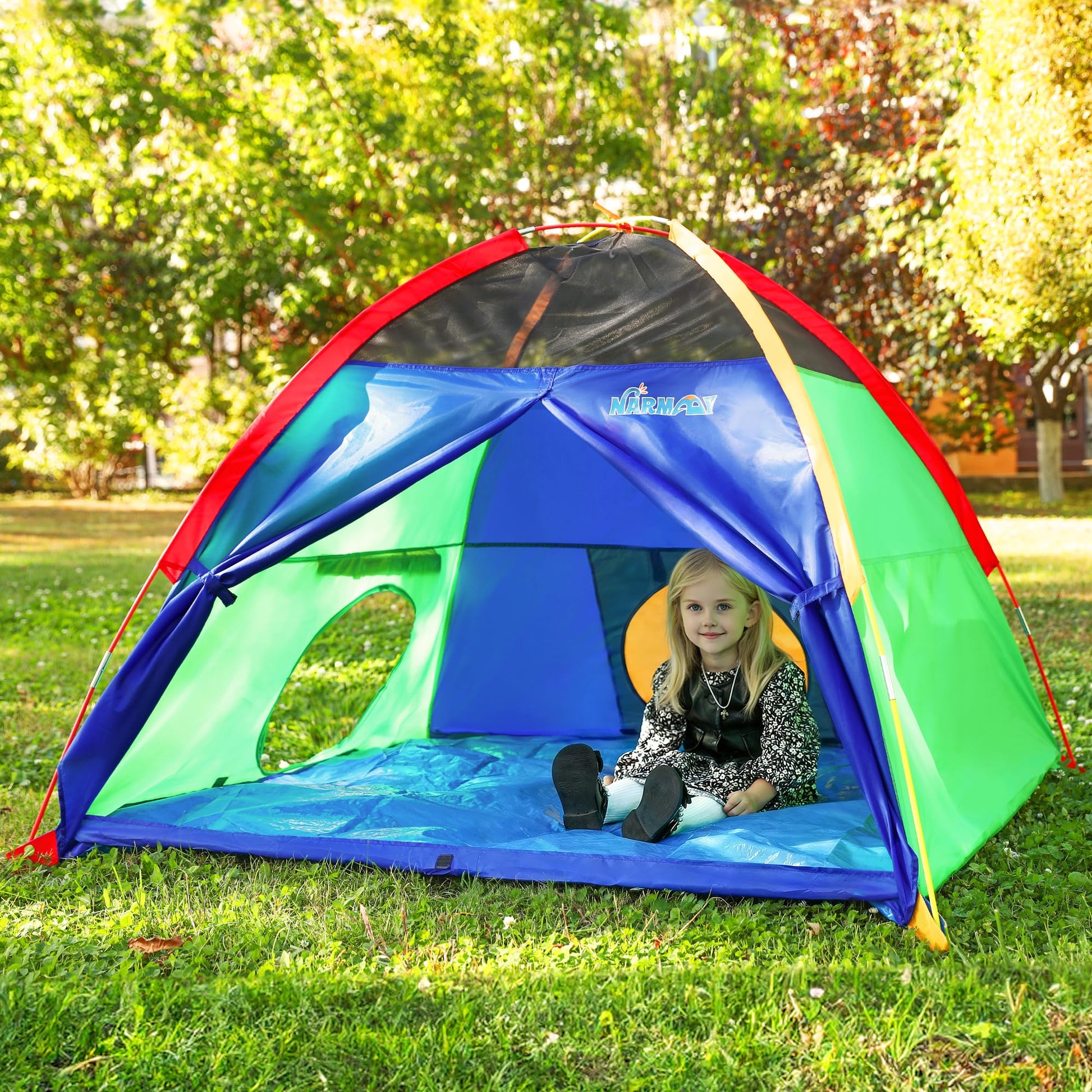 NARMAY® Play Tent Easy Fun Dome Tent for Kids Indoor/Outdoor Fun - 60 x 60 x 44 inch