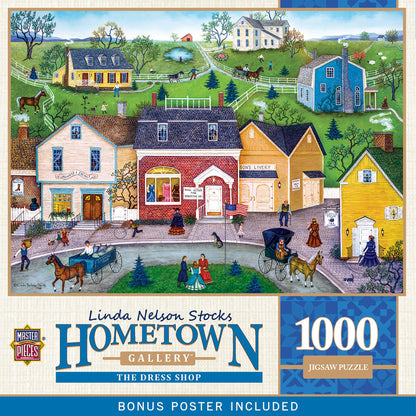 MasterPieces - 1000 Piece Jigsaw Puzzle, The Dress Shop, Fun for Adults, Family, Kids, 19.25" x 26.75"
