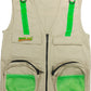 Combination Set: Eagle Eye Explorer Cargo Vest for kids with Reflective Safety Straps and 8x21 Magnification Binoculars with Soft Rubber Eye Piece