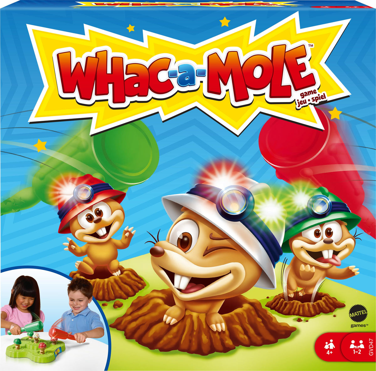 Mattel Games Whac-A-Mole Kids Arcade Game, Ages 4+, 1-2 Players