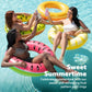 Sloosh 4 Pack Inflatable Pool Floats Fruit Tube Rings, Fruit Swim Tubes, Pool Floaties Toys, Beach Swimming Party Toys for Kids and Adults (Fruit)