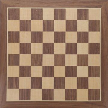 WE Games Classic Walnut Wooden Chess Board Only 14.75 inches, Large Chess Board for Adults, Wood Veneer Chessboard, 1.5 inch Squares