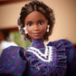 Barbie Inspiring Women Doll, Madam C.J. Walker Wearing Puff Sleeve Blouse, Full-Length Skirt & Accessories, Collectible with Doll Stand & Certificate