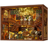 DIY Music Book Nook Kit - 3D Wooden Puzzle for Adults and Teens, Miniature Booknook Bookshelf Insert with LED Light, Ideal Gift for Family