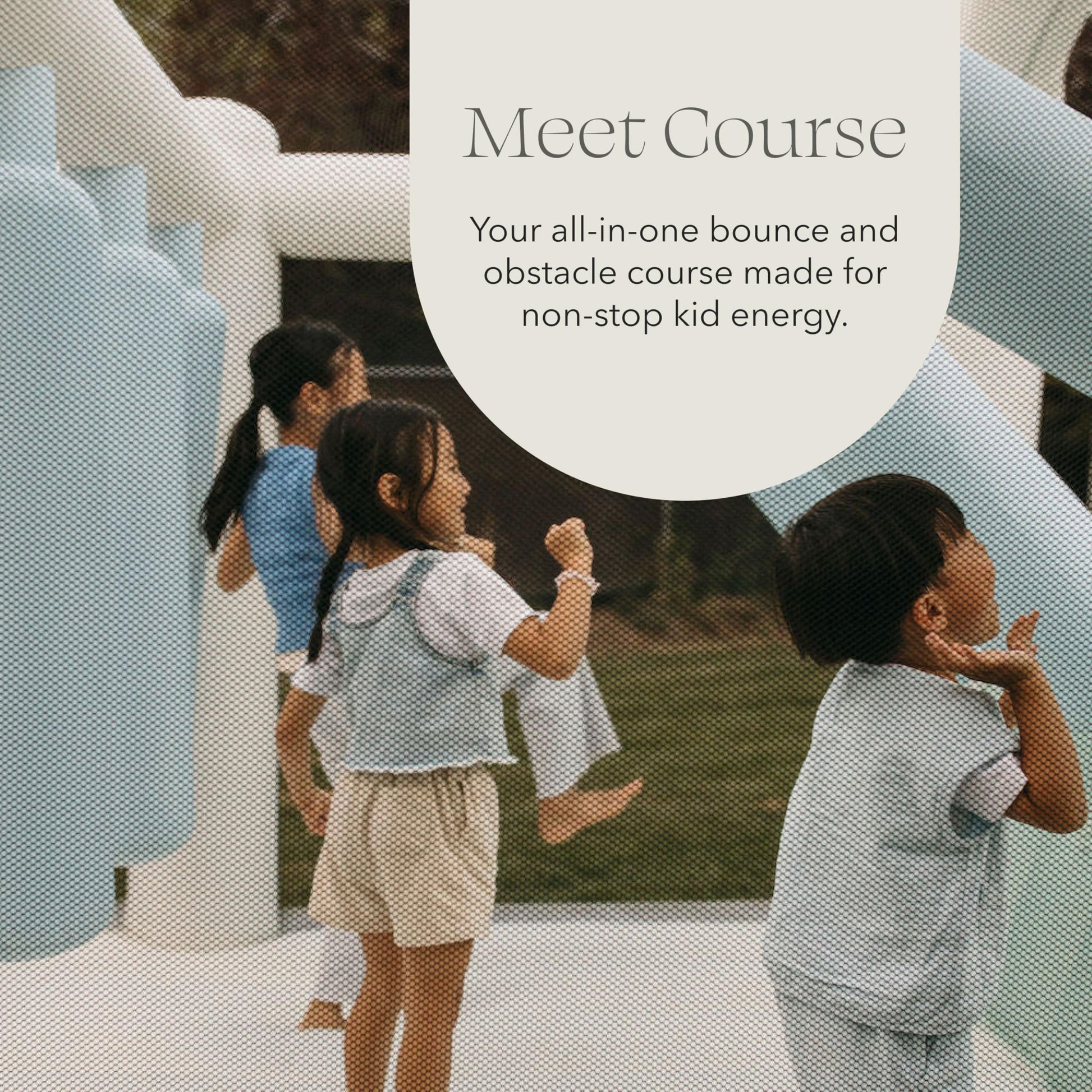 PLAYSMOL Course Large Bounce House with Dual Slides, Inflatable Obstacle Course for Kids Ages 3-8, Features Basketball Hoops, Double Tunnels