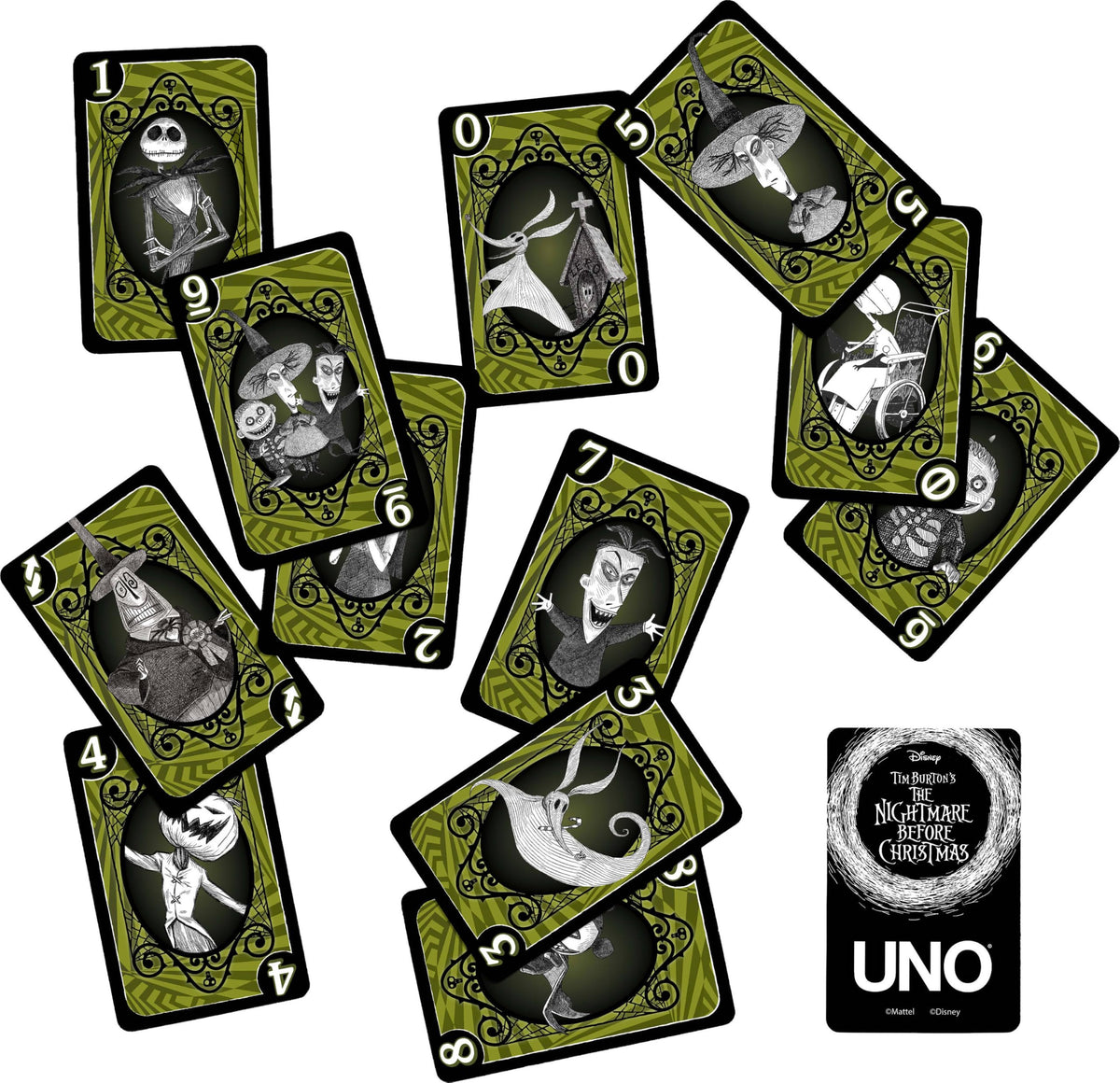 Mattel Games UNO Fandom Tim Burton's The Nightmare Before Christmas