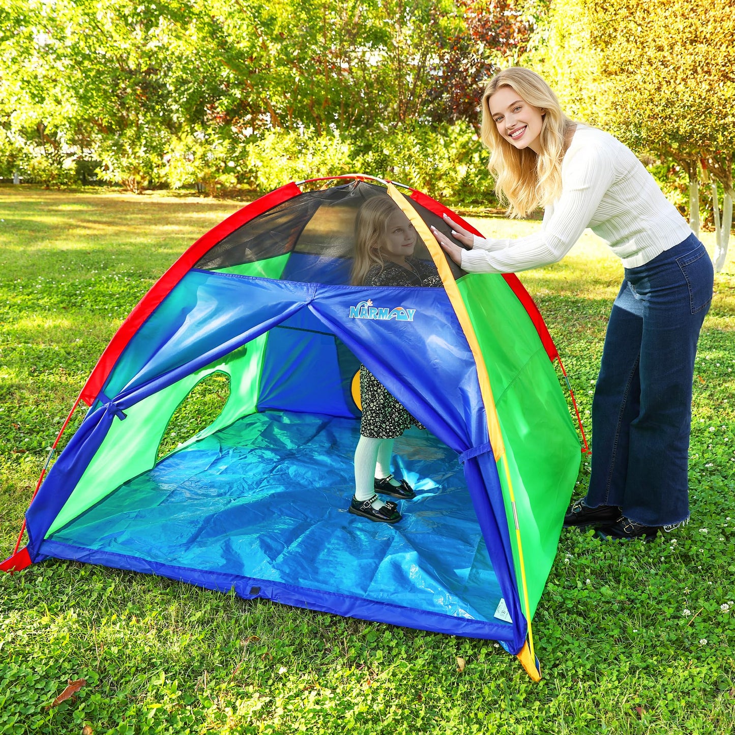 NARMAY® Play Tent Easy Fun Dome Tent for Kids Indoor/Outdoor Fun - 60 x 60 x 44 inch