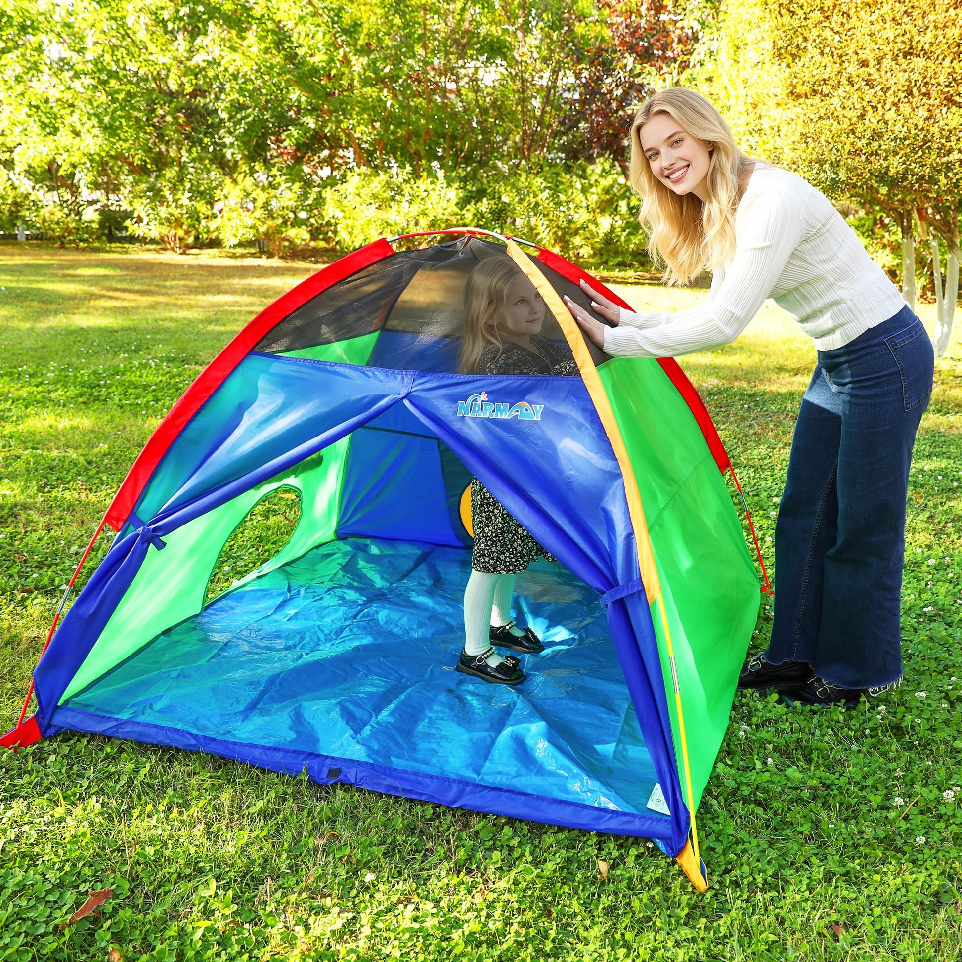 NARMAY® Play Tent Easy Fun Dome Tent for Kids Indoor/Outdoor Fun - 60 x 60 x 44 inch