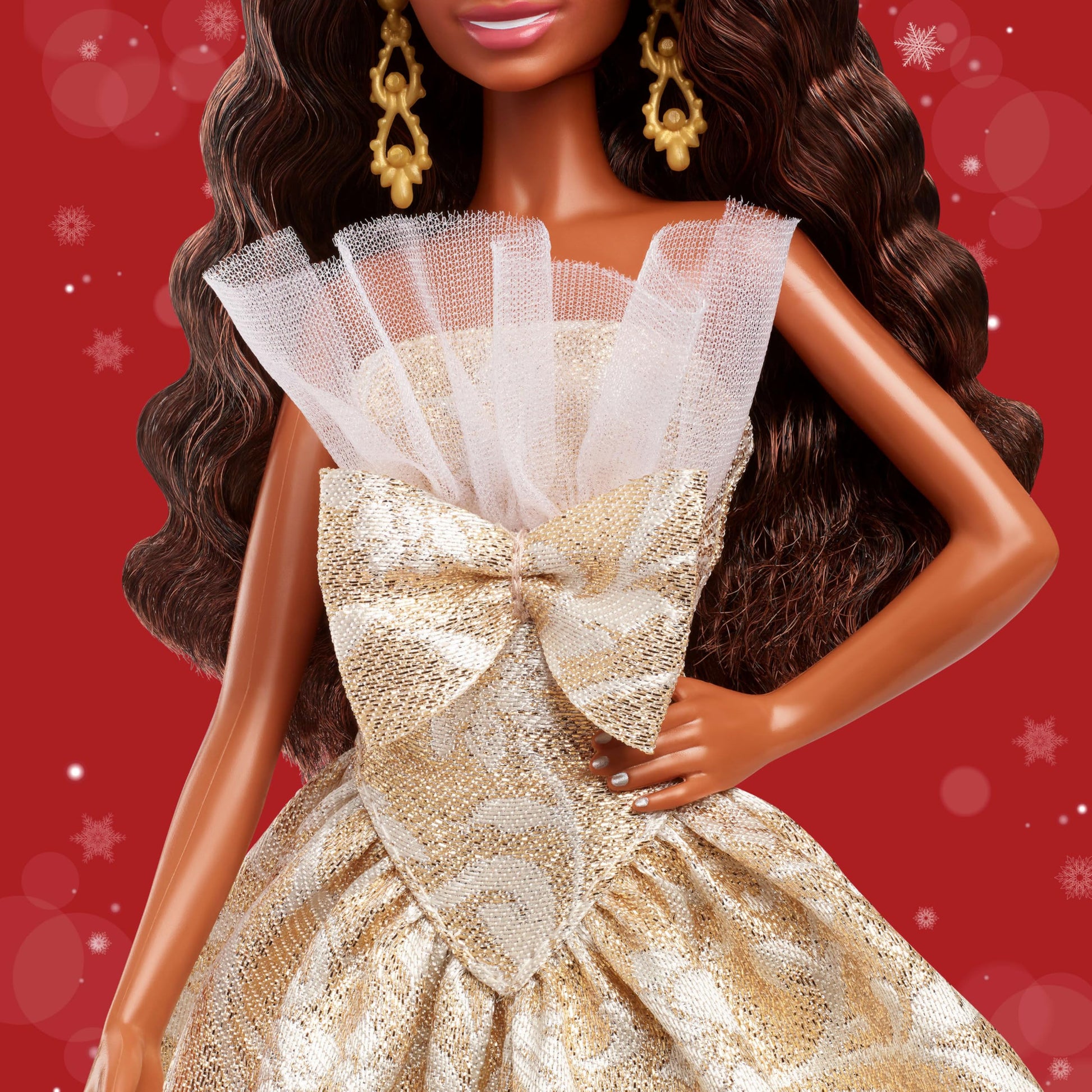La poupée Barbie Joyeux Noël2025 brille de mille feux