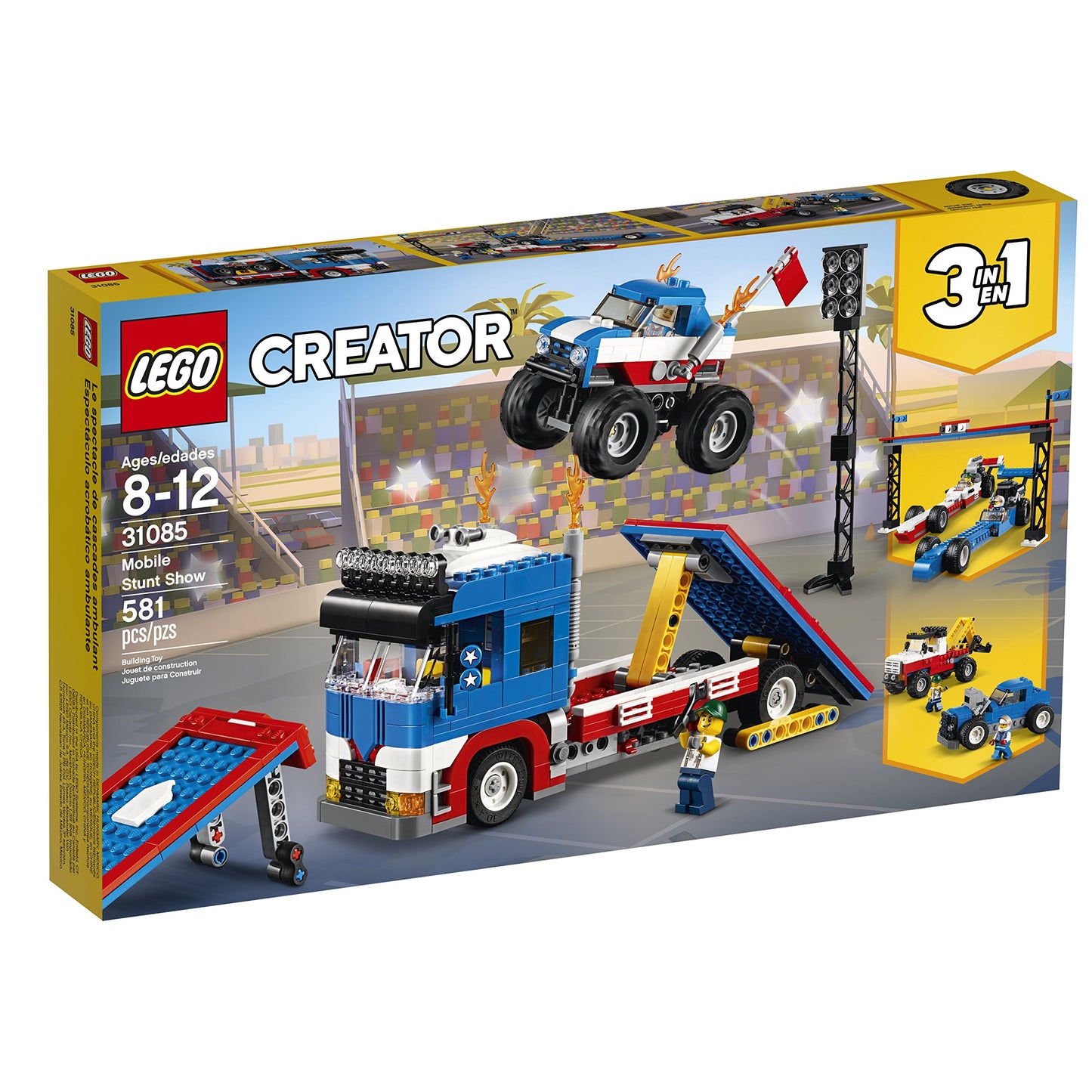LEGO Creator 3in1 Mobile Stunt Show 31085 Building Kit (580 Piece)