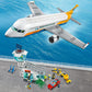 LEGO City Passenger Airplane 60262, with Radar Tower, Airport Truck with a Car Elevator, Red Convertible, 4 Passenger and 4 Airport Staff Minifigures,