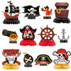 Haooryx Pirate Honeycomb Table Centerpieces -12Pcs Pirate Party Table Decoration Honeycomb Ball Kids' Birthday Nautical Party Decoration Newborn Baby