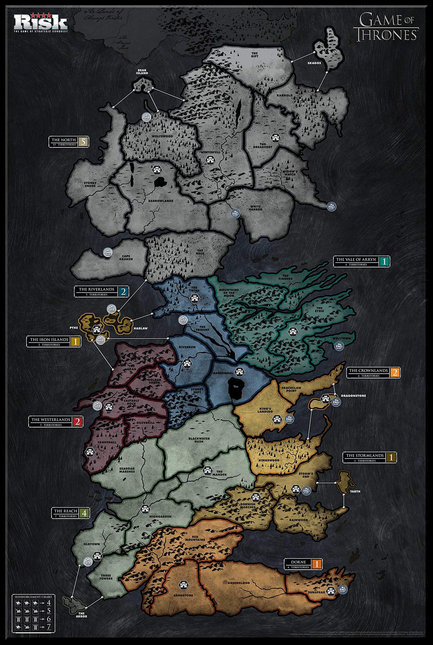 USAOPOLY Risk Themed Game of Thrones Strategy Board Game |for Game of Thrones Fans | Official Merchandise | Based on The TV Show on HBO, Orignal Color